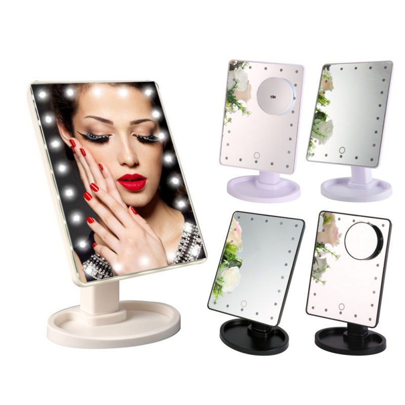 Thumbnail: Compact Cosmetic Mirror with 20 LED Light