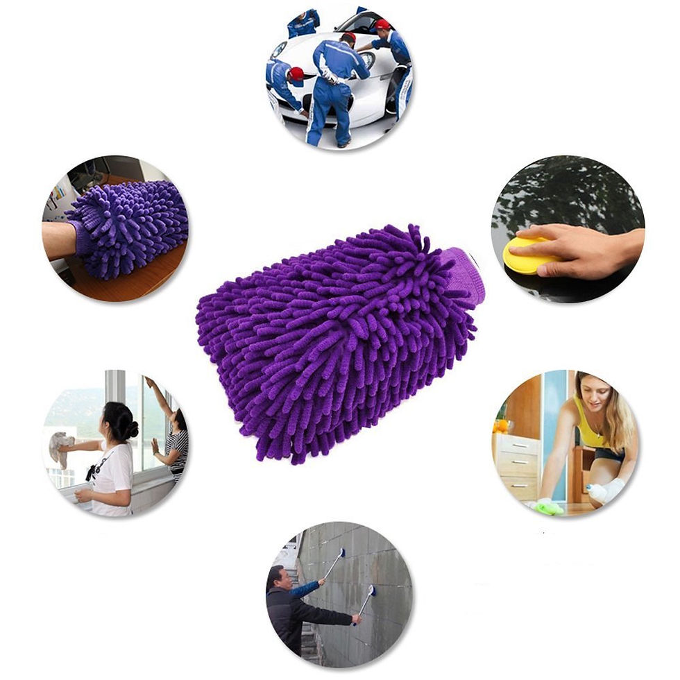 Thumbnail: Soft Chenille Car Washing Glove Set of 2