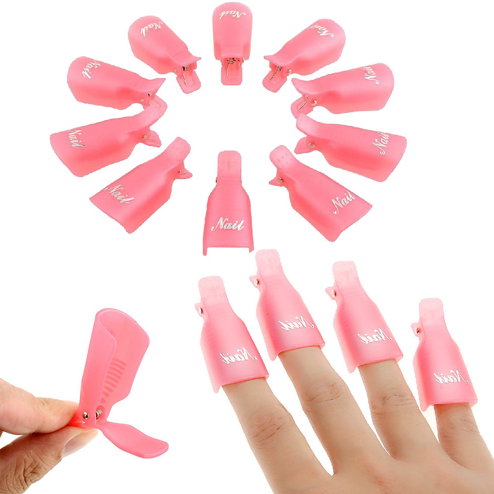Thumbnail: 10PCS Durable&Reusable Plastic Nail Clips for Art Polish Soak Off Remover