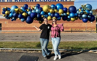 Custom balloon garland for Knoch Football in Butler County, PA.