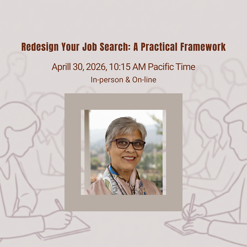 Swati Vora Presents at CSIX Connect - Redesign Your Job Search!