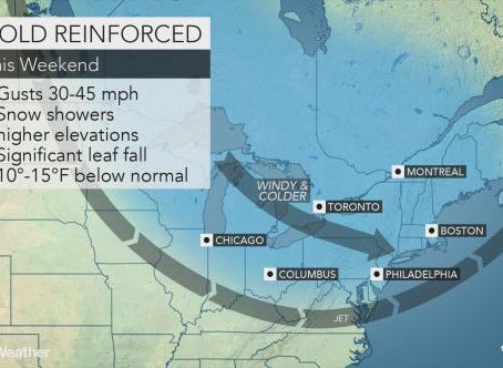 Gusty winds, snow showers to accompany new cold blast in midwestern, northeastern US this weekend