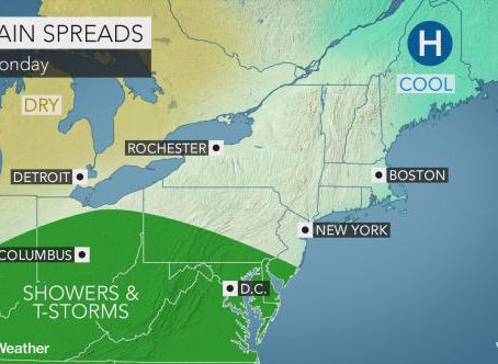 Rain, higher humidity set to return to the Northeast this week