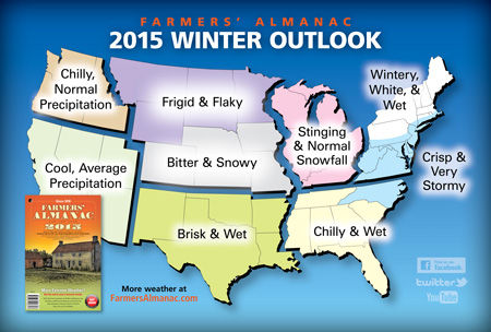 2014-2015 winter outlook from the farmers almanac