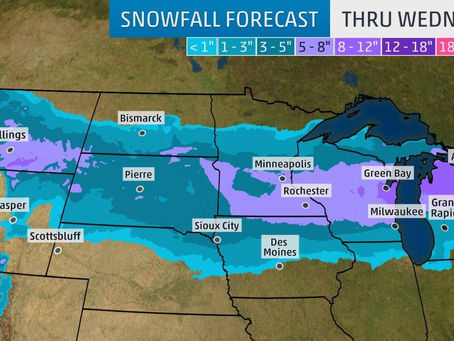 Two Snowmakers to Sweep Through the Plains, Midwest and Northeast Early This Week
