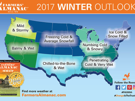 2017 farmers almanac winter prediction