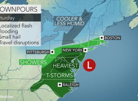 Flash flood threat to focus on mid-Atlantic, central Appalachians into this weekend