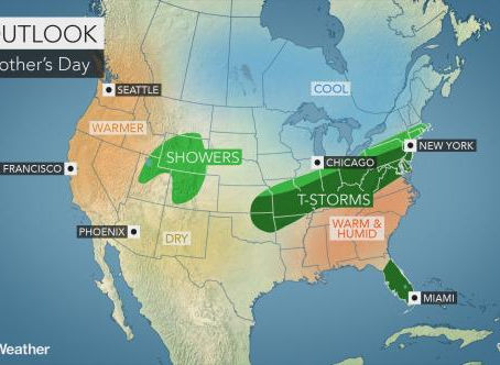 Mother's Day 2018: Warm but stormy conditions in store for millions