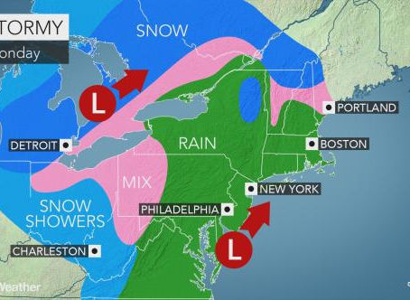 Nor'easter to lash New England with heavy rain and snow Monday night into Tuesday