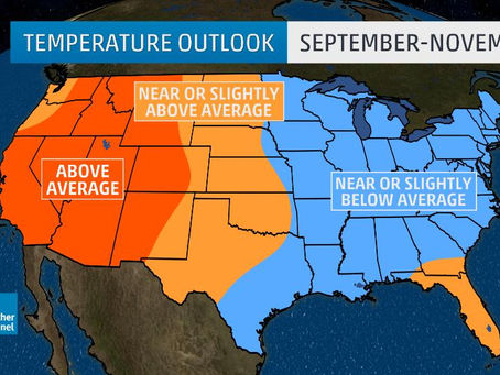 Fall Temperature Outlook: West to Remain Warm, East to Stay Cool