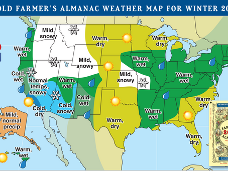 2018-2019 Winter Outlook From The Old Farmer's Almanac