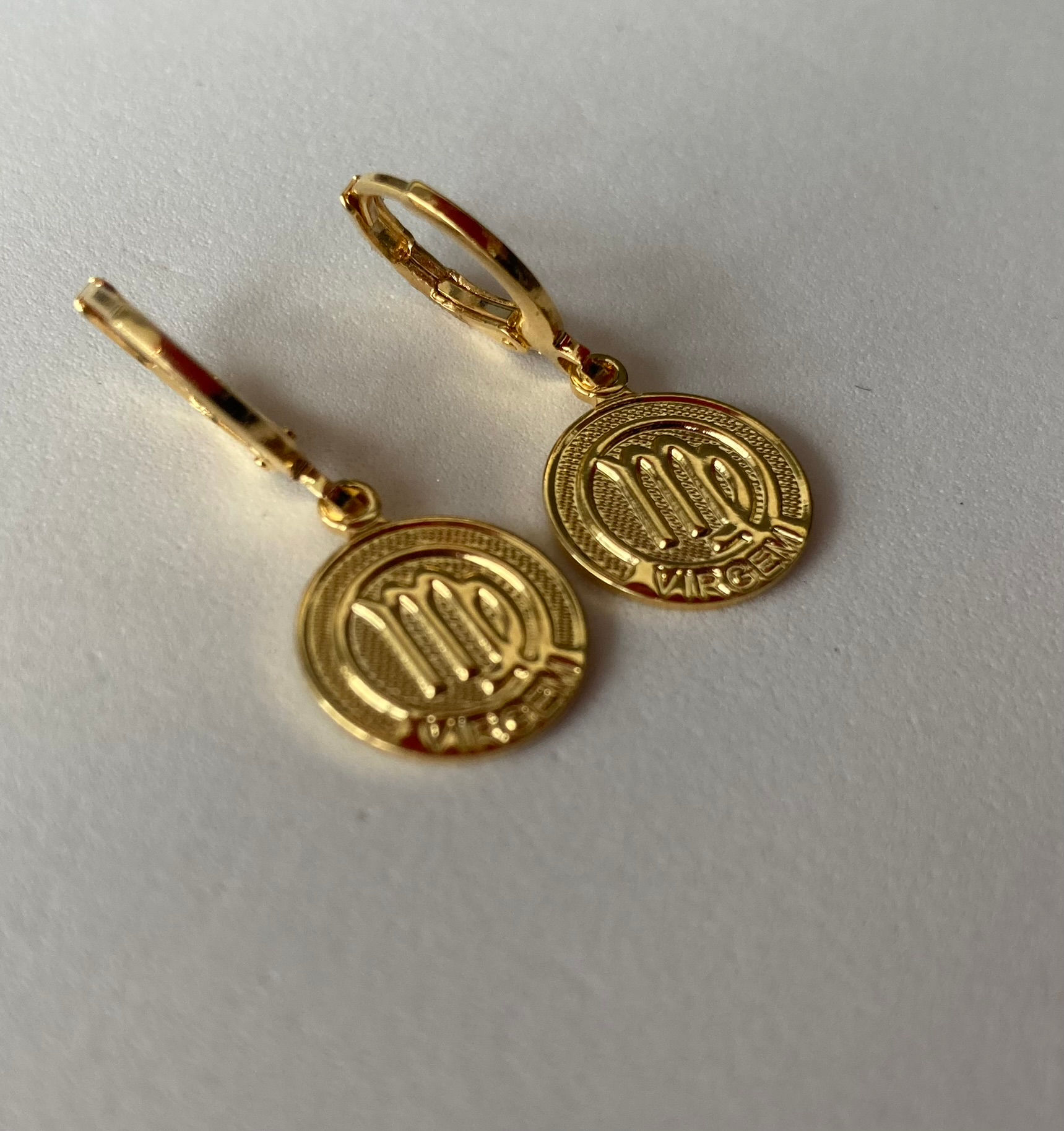 Brinco Argolinha Fechada de Signo Banhado no Ouro 18k