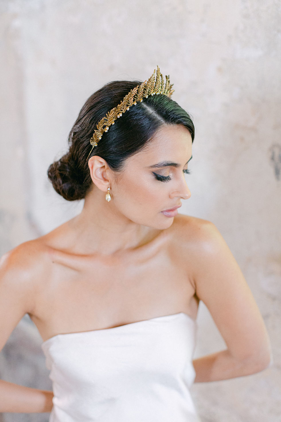 Thumbnail: FERN | Beaded Wedding Halo Crown
