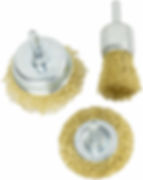 VOREL CUP BRUSH SHAFT 3PC SET CRIMPED WIRE