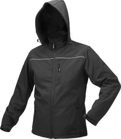 YATO SOFTSHELL WINTER JACKET HOOD OBSIDIAN S. S