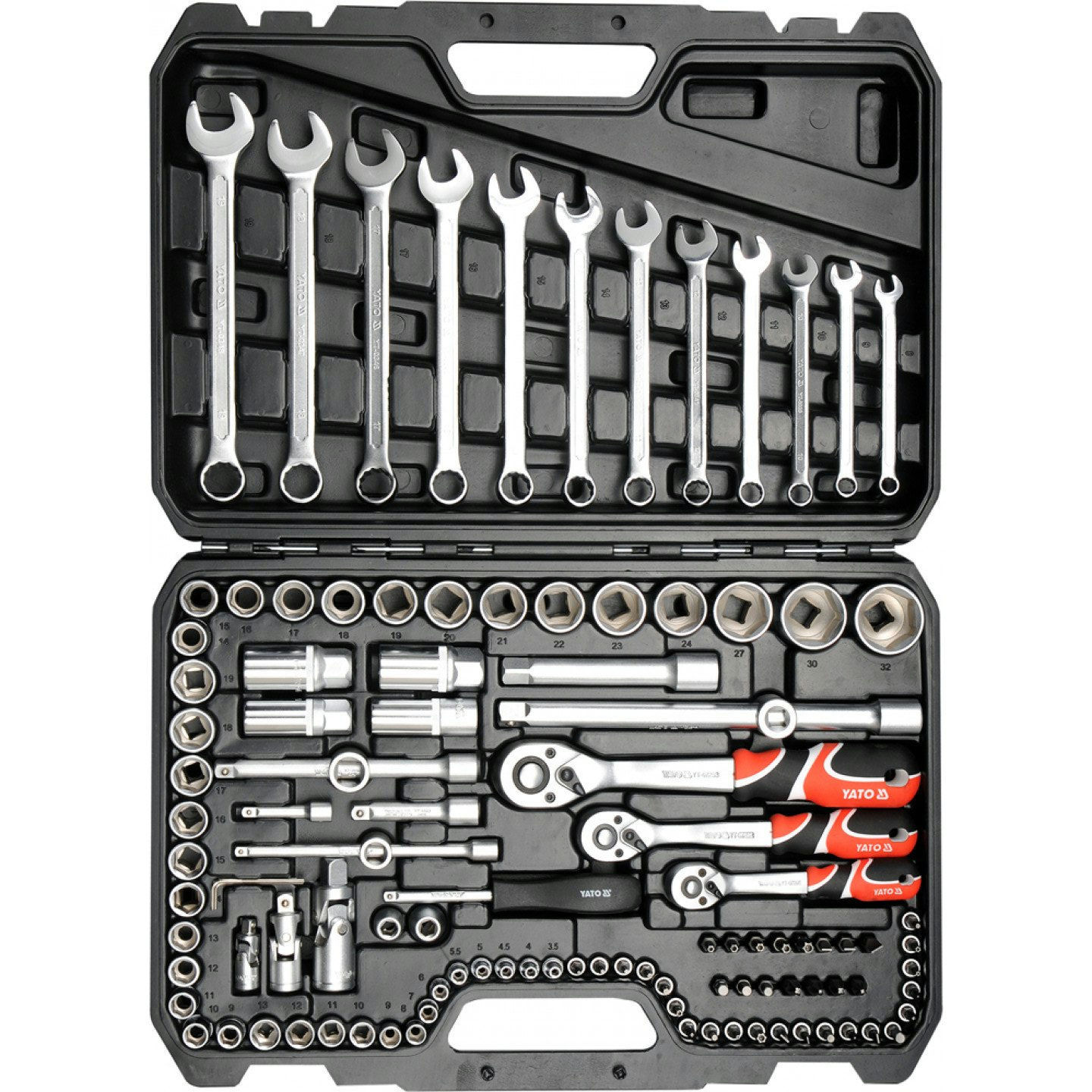 YATO 111 PCS SOCKET SET 1/4" 3/8" 1/2"