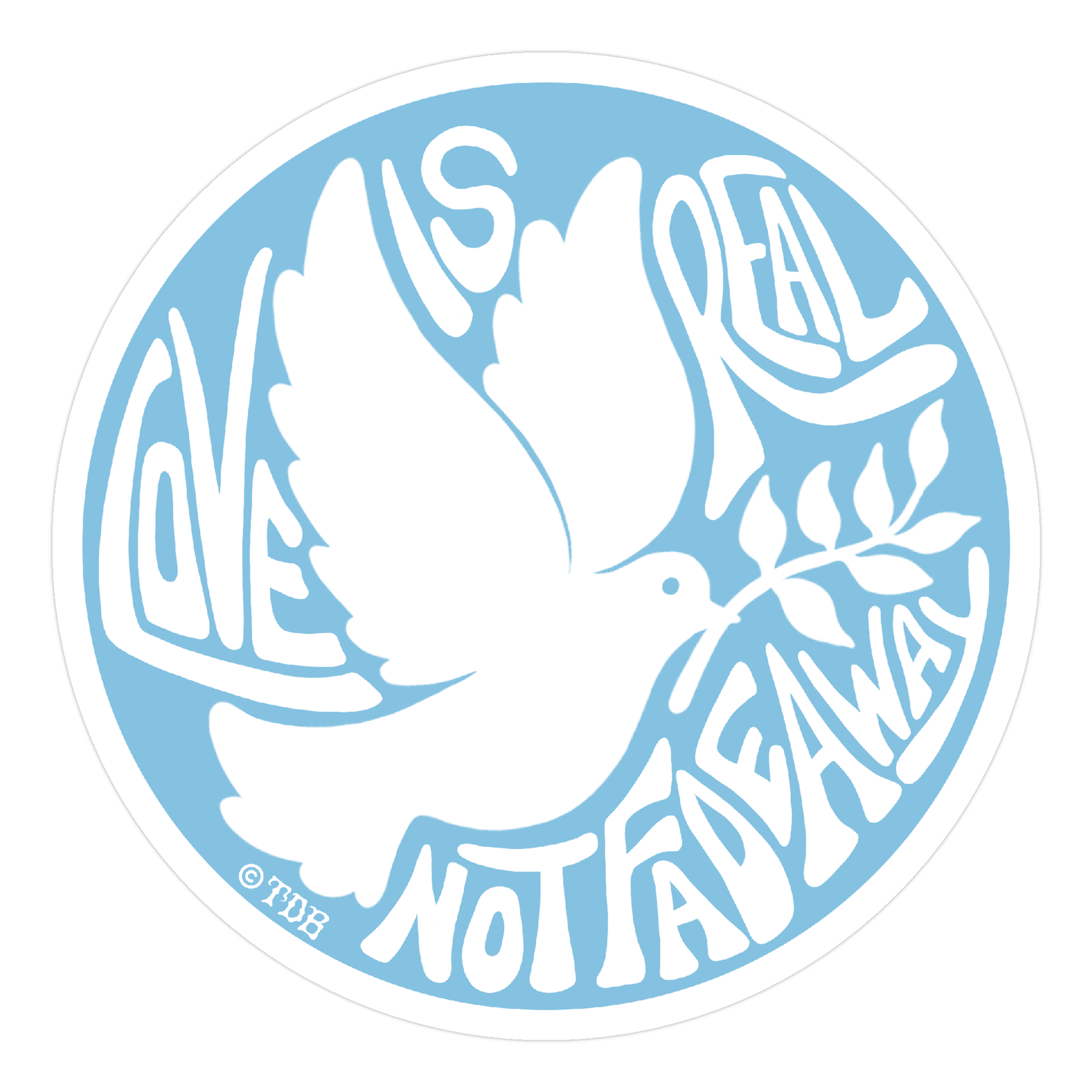 Love is Real Dove 3" Vinyl Sticker