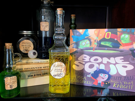 Bone Soup and DIY Halloween Apothecary Cabinet