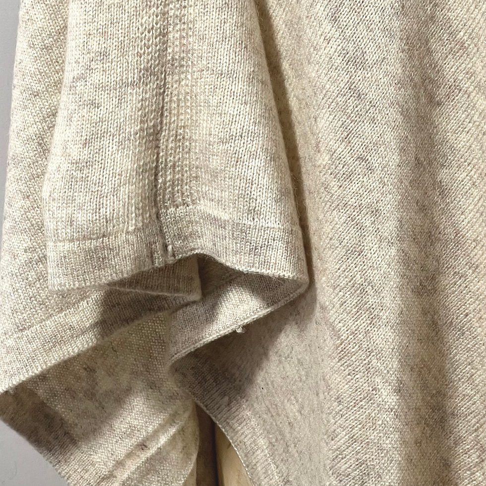 Miniature : Poncho Beige crème chiné