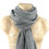 Thumbnail: Stole scarf, gray between two in natural and ethical cashmere from Nepal