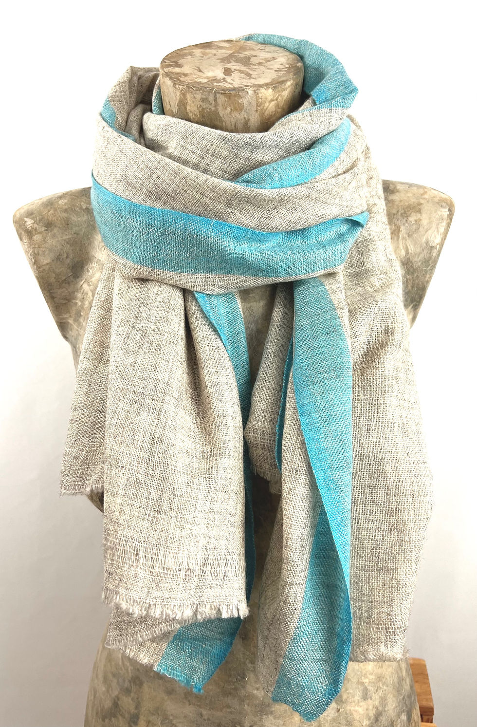 Miniature : GRIS  BORDURE TURQUOISE