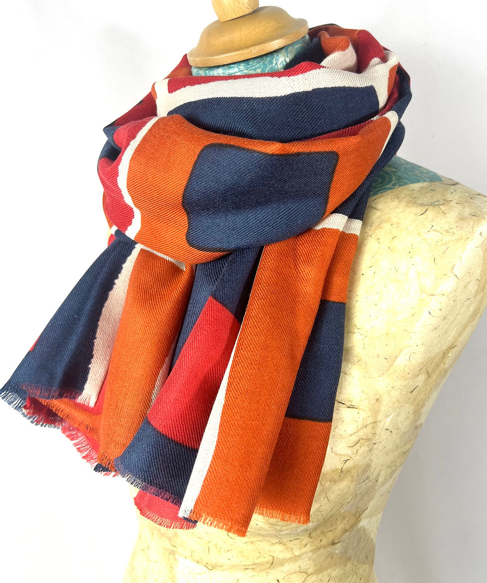 Miniature : GRANDS CARREAUX ROUGE ORANGE
