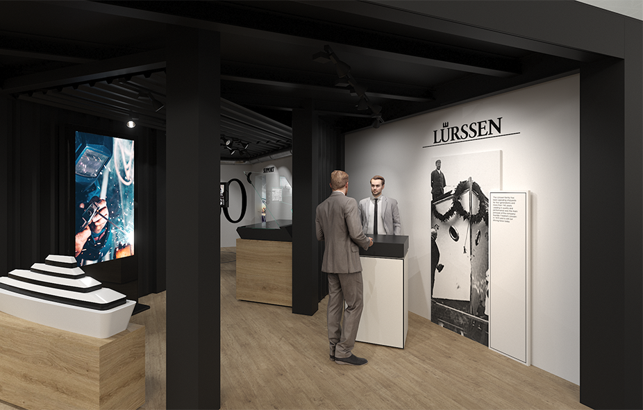 Markenarchitektur, Hafendesign, Industrialdesign, Interaktives Design, Wertigkeit, Innovation, Design, Kommunikationsdesign,  Markenkommunikation, Produktpräsentation, Küste, Hafen, Design, Konzeption, Exhibition Design, Customer Journey