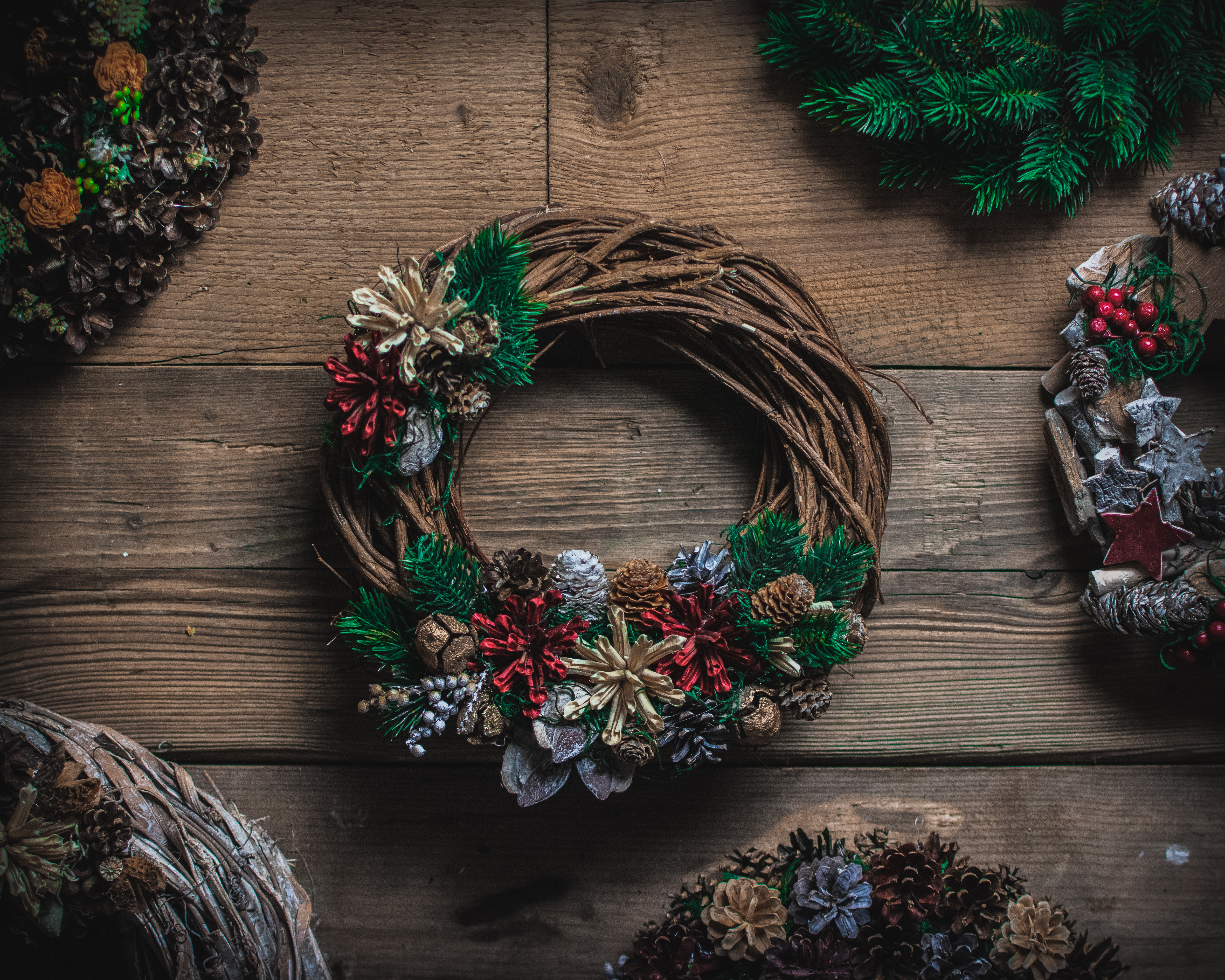 Dried flower garland