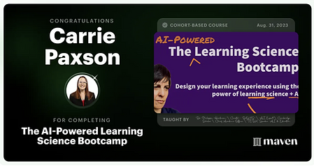 The AI Powered Learning Science Bootcamp Certificate Aug 2023.png