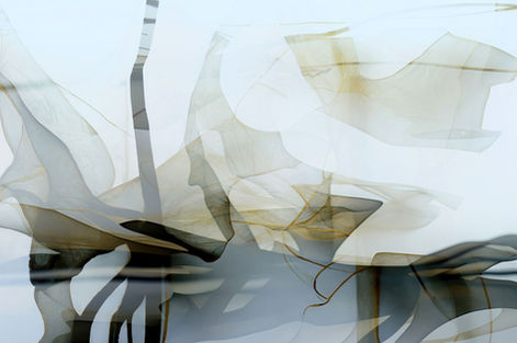 Abstract digital work by Katherine Boland evoking tidal flow, blurred boundaries, and the quiet beauty of constant change.