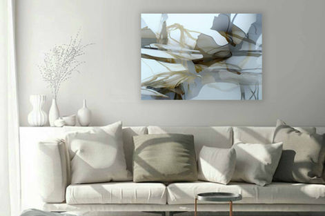 Abstract digital work by Katherine Boland evoking tidal flow, blurred boundaries, and the quiet beauty of constant change.