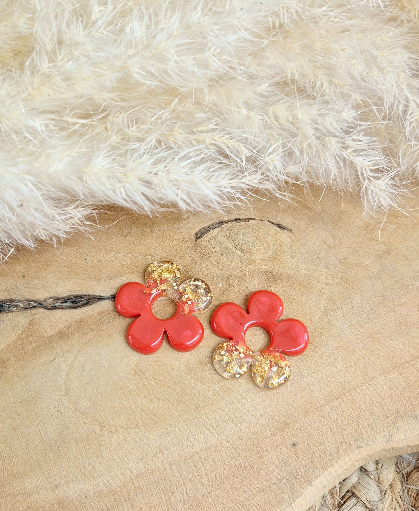 Duo de Pampilles vermillon & doré