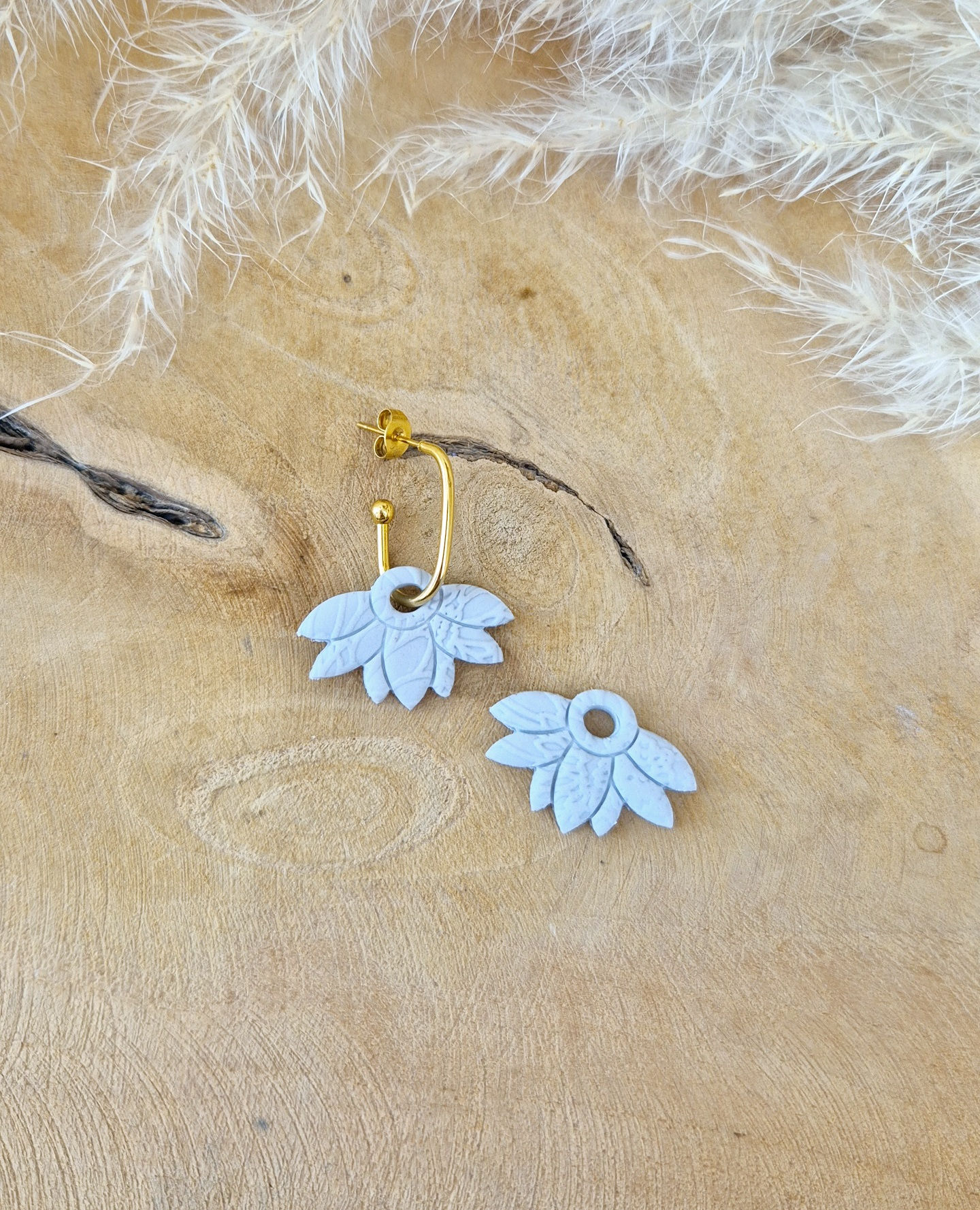 Duo de Pampilles bleu ciel mat