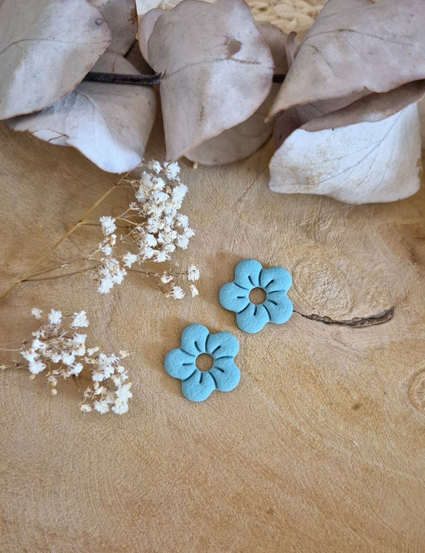 Duo de Pampilles texturé bleu