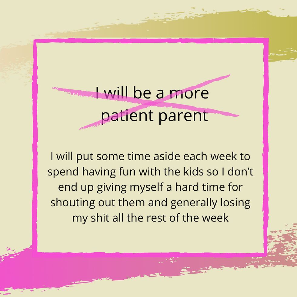 parenting New Years resolutions