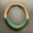 Thumbnail: Yellow And Green Hand Knitted NEcklace