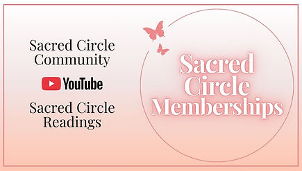 Sacred Circle YouTube memberships for exclusive livestreams, readings, and community connection