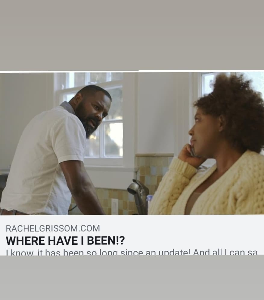 LaKesha Glover on the phone in a kitchen scene, featured on RachelGrissom.com