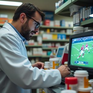 Pharmacist Breaks Record for Most Prescriptions Filled During Commercial Breaks in First College Football Game of the Season