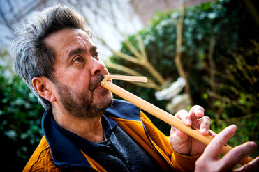 Fluitist, componist en percussionist Ronald Bergman.