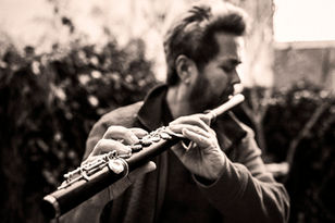 Fluitist, componist en percussionist Ronald Bergman.