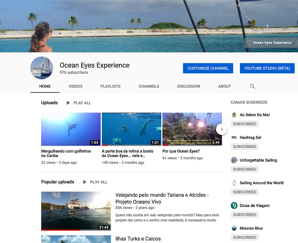 Canal no Youtube Ocean Eyes