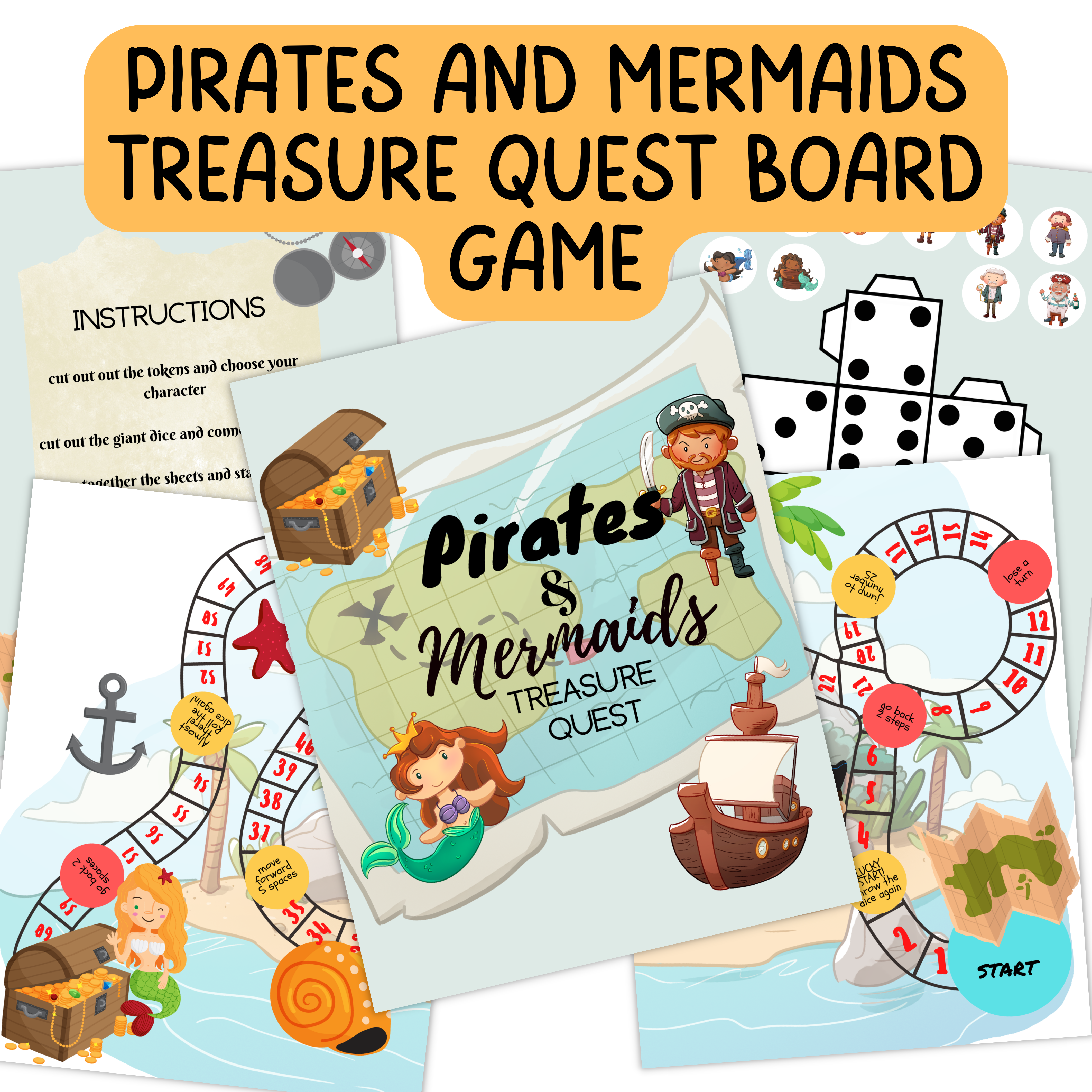 Pirates and Mermaid Treasure Quest Game