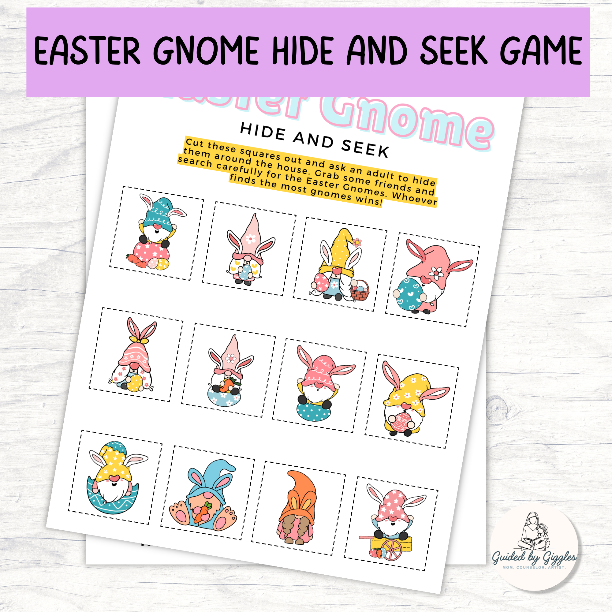 Easter Gnome Hide and Seek Game