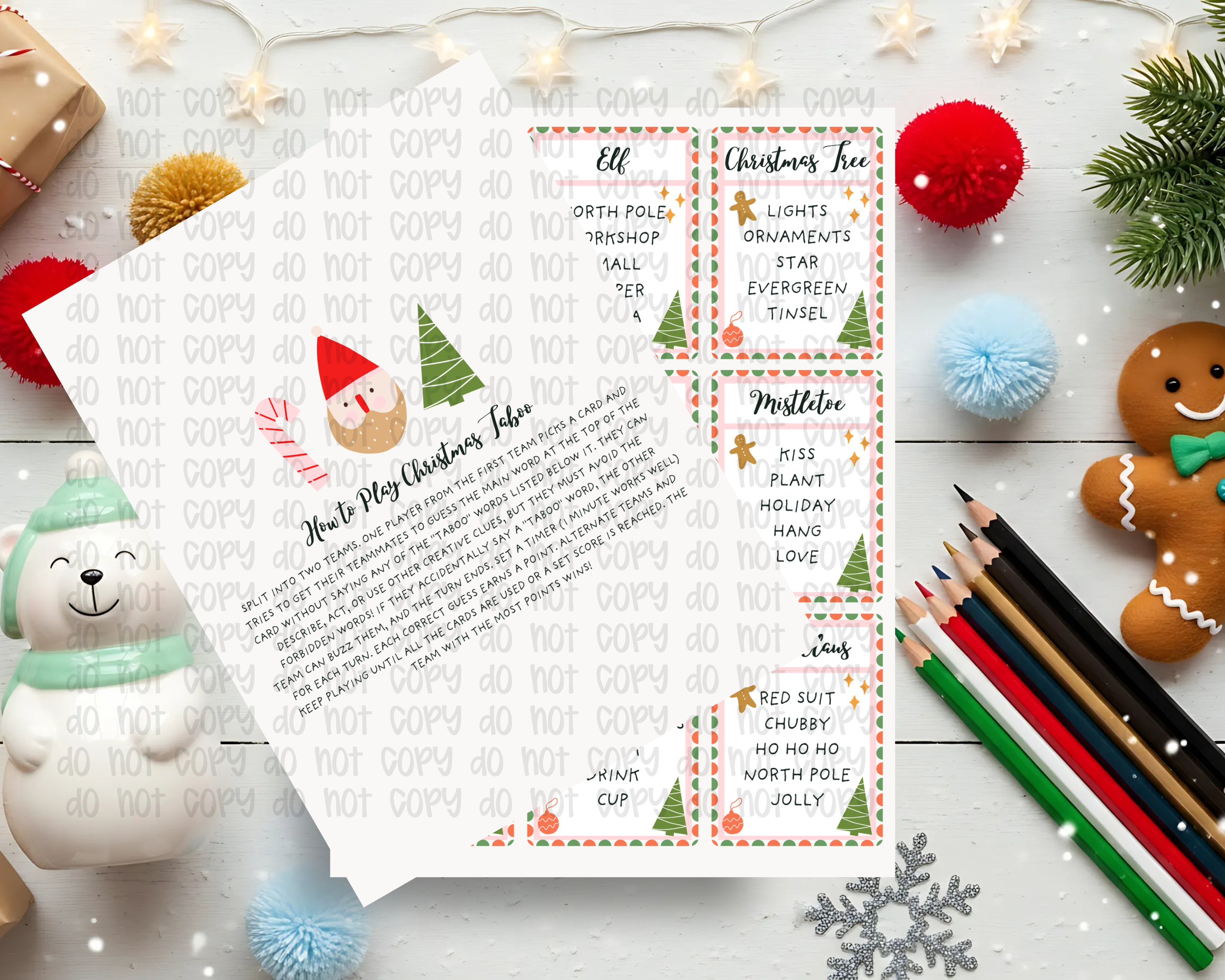 Christmas Taboo Game