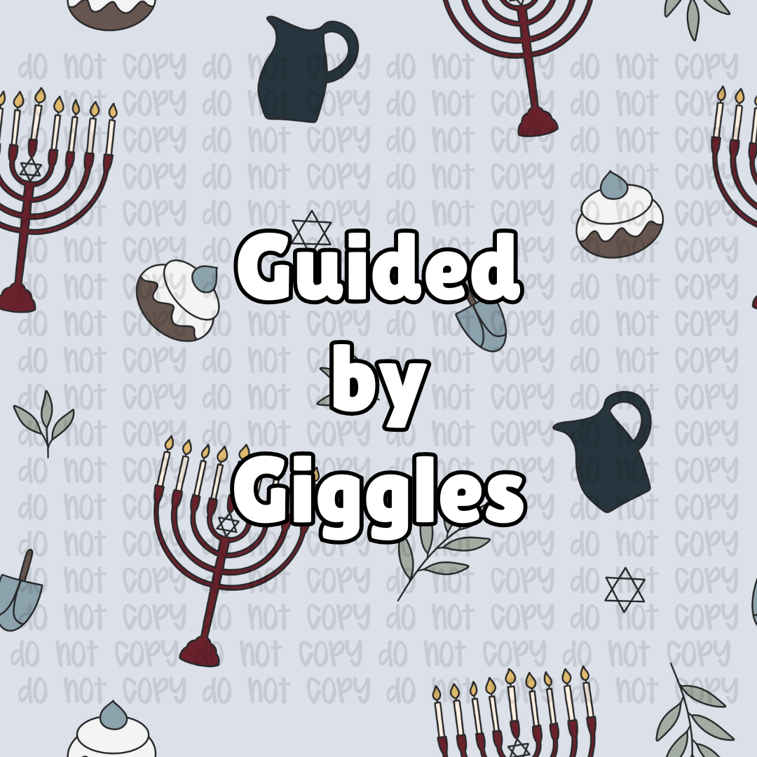 Chanukah with Soft Blue Background Seamless Pattern