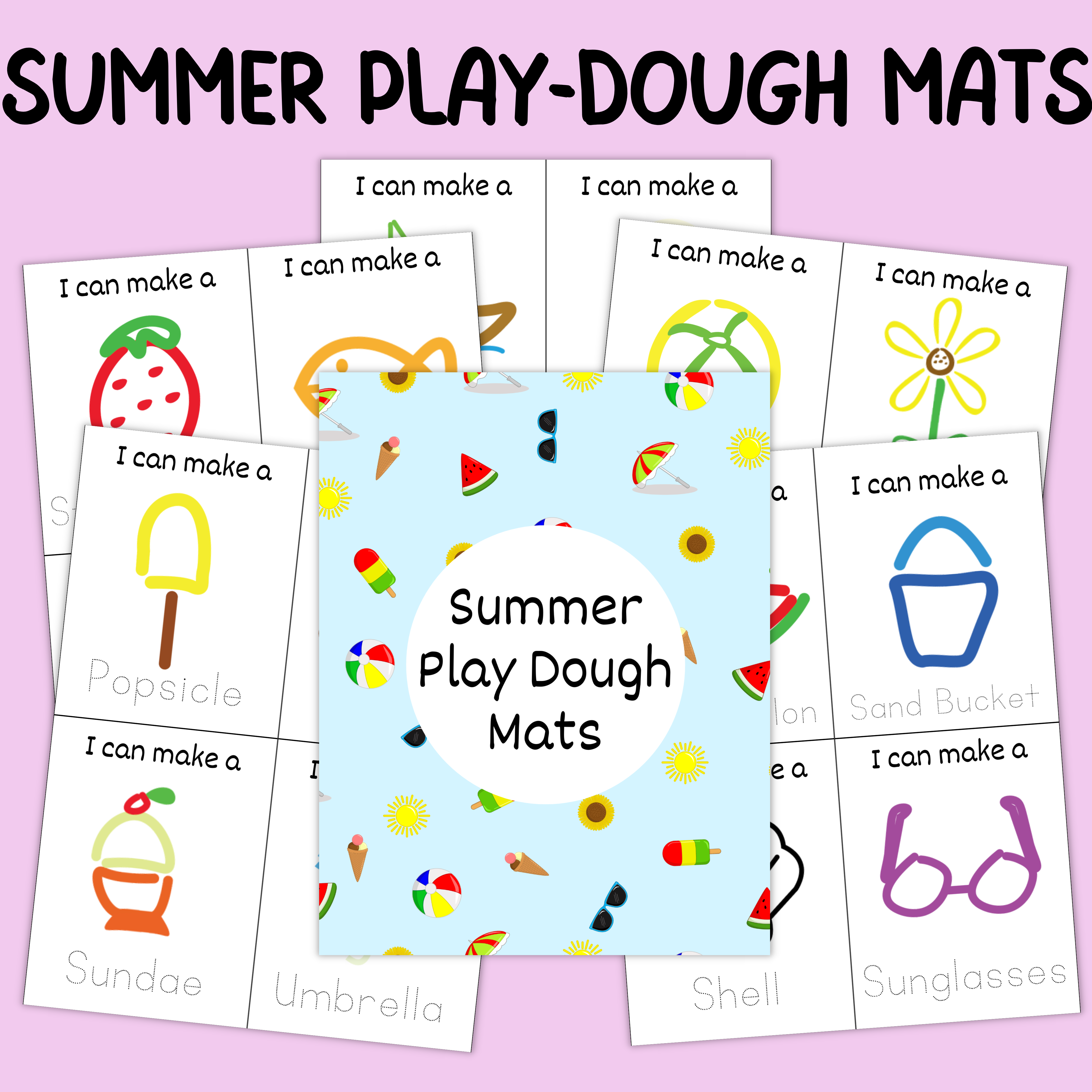 Summer Play Dough Mats