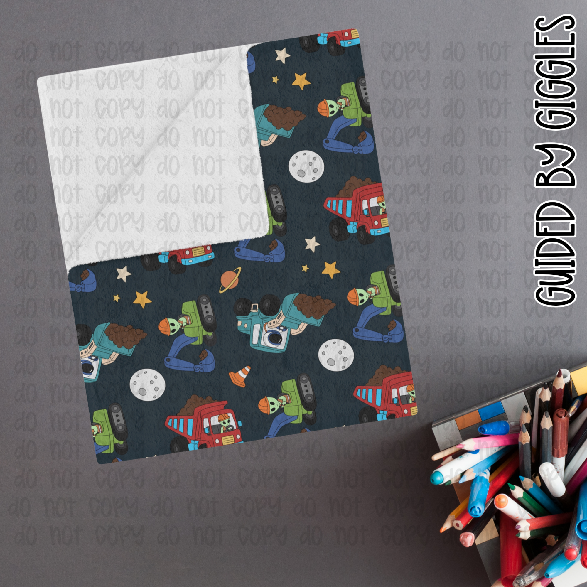 Outer Space Minky Blanket #3 (50x60)