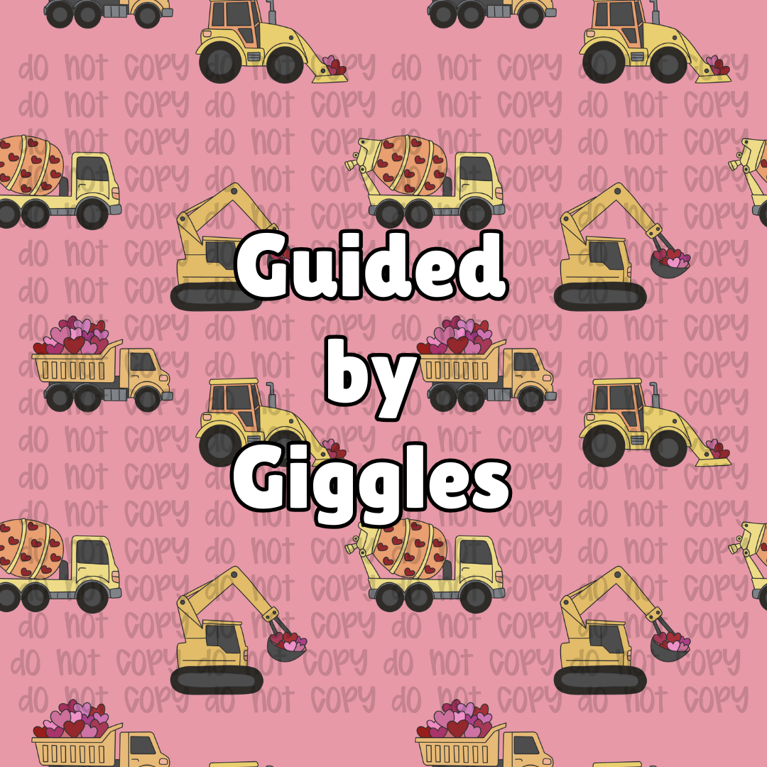 Valentine's Day Construction Pink Background Seamless Pattern