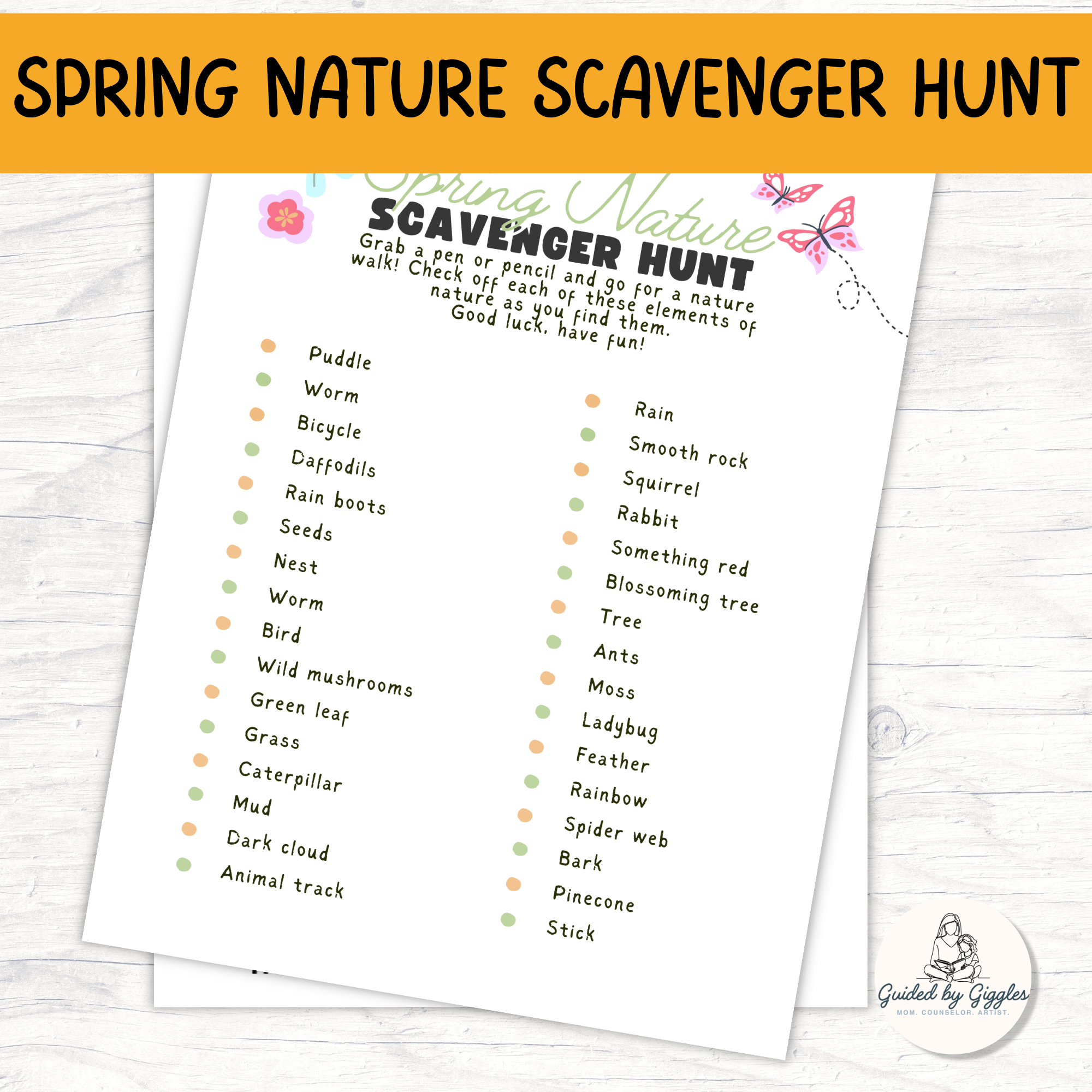 Spring Nature Scavenger Hunt